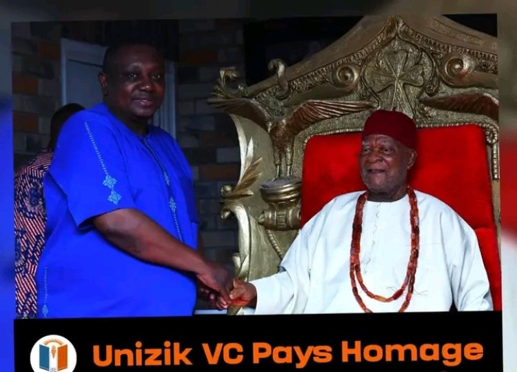 UNIZIK VC Pays Courtesy Visit to Igwe Kenneth Orizu III Amid Hostel Commissioning
