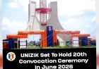 UNIZIK Announces 20th Convocation Ceremony