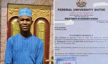 Mathematics Prodigy Umar Abdullahi Emerges Best Graduating Student at Federal University Dutse