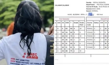 From Four WAEC Attempts to First-Class Honors: The Extraordinary Resilience of UNICAL’s First Female SUG President, Blessing Alims