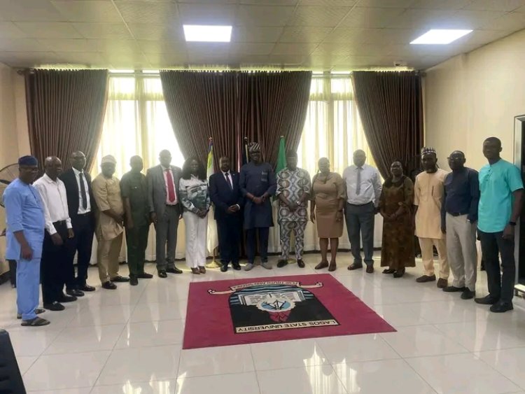 Newly Appointed MD/CEO of LASACO Assurance Plc, Mr Ademoye Shobo, Leads Management Team on Courtesy Visit to Vice-Chancellor