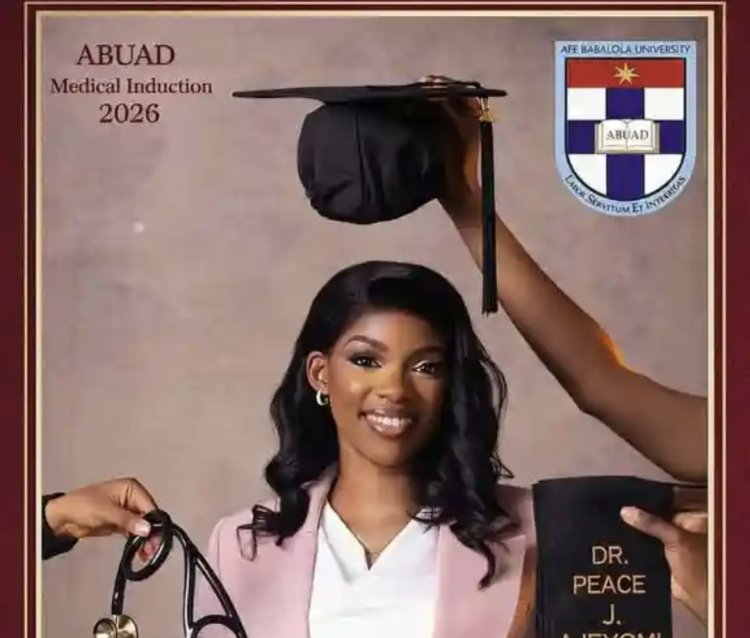 Afe Babalola University Celebrates Dr. Peace J. Ajeyomi: Overall Best Medical Student with Six Distinctions