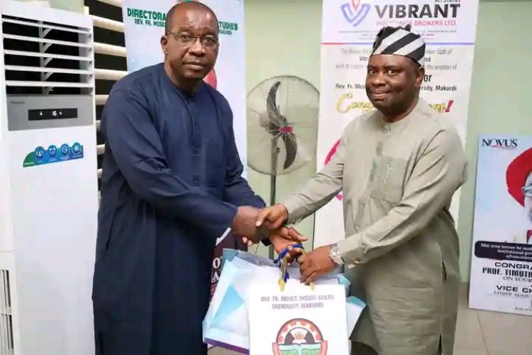 Sankera Delegation Pays Solidarity Visit to MOAUM Vice-Chancellor, Prof. Timothy Alabar