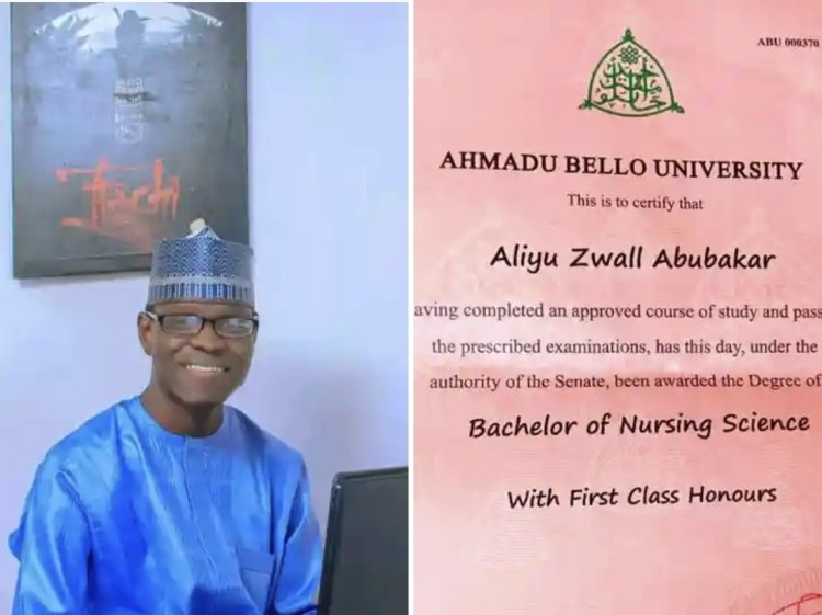 Aliyu Zwall Abubakar Secures First Class Honours in Nursing Science at ABU Zaria