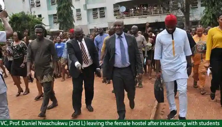 AE-FUNAI VC Professor Nwachukwu Pledges Hostel Overhaul and New Construction After Surprise Campus Tour