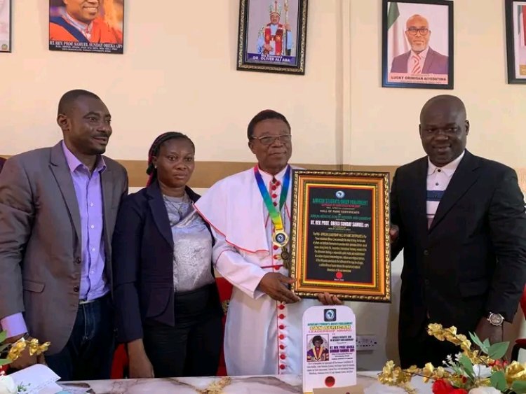 ASUP Confers Pan-African Leadership Honour on Wesley University Vice-Chancellor