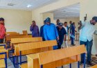 FUL Vice-Chancellor Inspects Lecture Theatre Desk Project