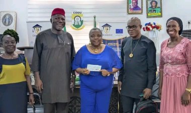 COOU Management Sciences Faculty Donates ₦500,000 to Support Institutional Development