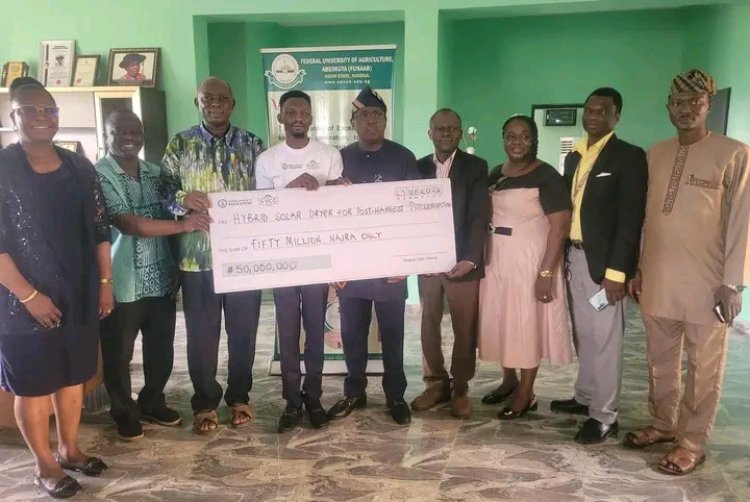FUNAAB Celebrates Student’s National Grant Win, Urges Broader Participation in Innovation