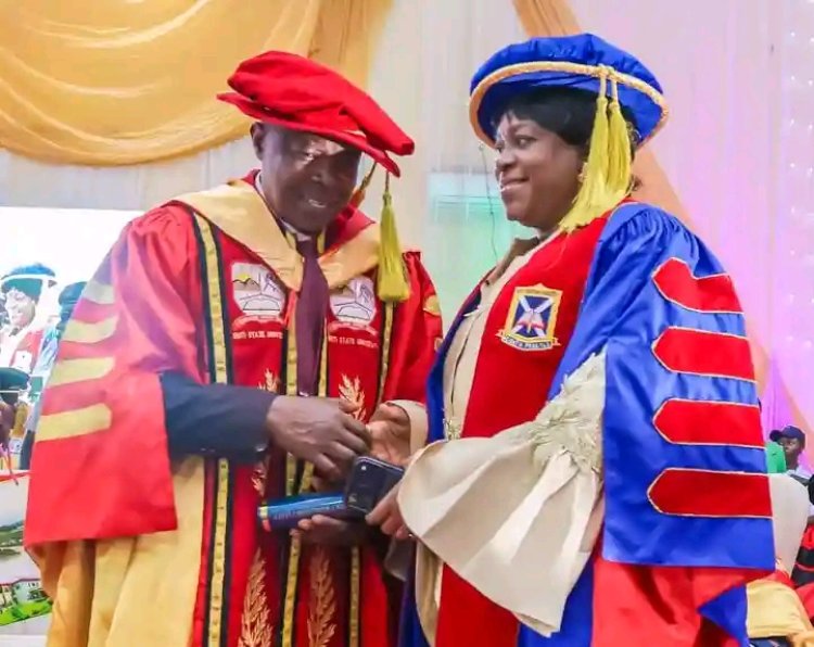 ACU Vice-Chancellor Celebrates Registrar, Dr. Bode Olofinmuagun, on Completion of Ph.D. at EKSU
