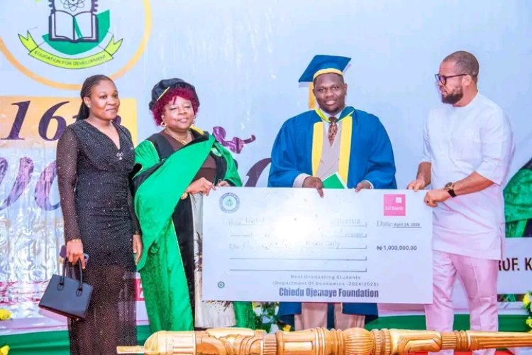 Governor Soludo Rewards COOU Best Graduating Student With ₦4 Million Cash Prize and Full Scholarship Package