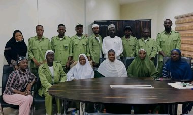 NYSC 2025/2026 Batch C Corpers Pay Courtesy Visit to Registrar of Khalifa Isyaku Rabiu University