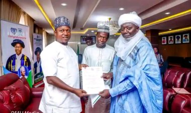 Maigari of Lokoja Honours PAAU VC Prof. Salisu Ogbo Usman with 'Wakilin Karatu' Chieftaincy Title