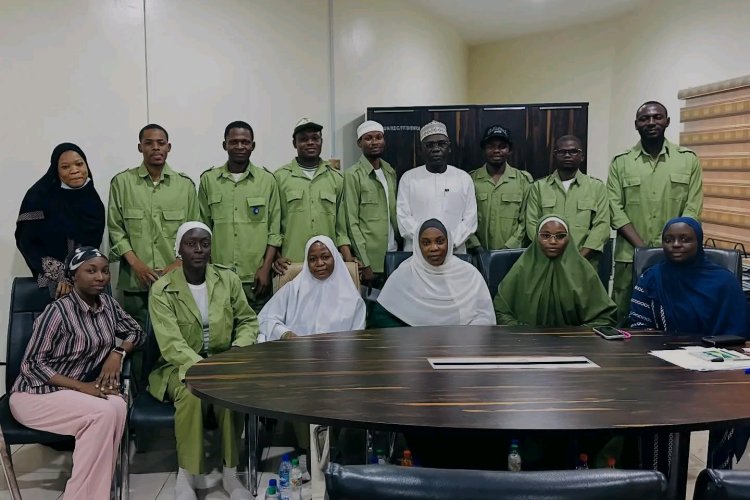 NYSC 2025/2026 Batch C Corpers Pay Courtesy Visit to Registrar of Khalifa Isyaku Rabiu University