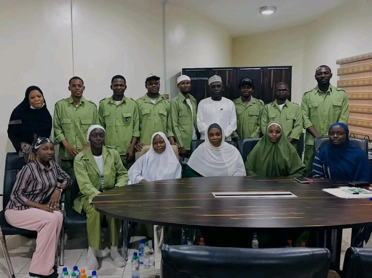 NYSC 2025/2026 Batch C Corpers Pay Courtesy Visit to Registrar of Khalifa Isyaku Rabiu University