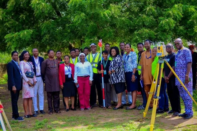 ACU VC Visits Surveying Camp in Oyo, Lauds Students’ Field-Based Training at Joint Practical Exercise