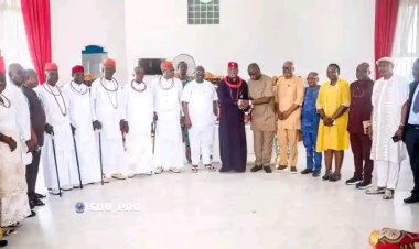 Southern Delta University Management Pays Courtesy Visit to Ovie of Ozoro Kingdom