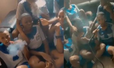 Outrage as Viral Video Shows Akwa Ibom Students Smoking Suspected Weed in Classroom