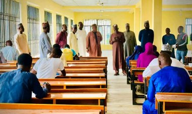 FedPoly Monguno Rector Inspects Exams, Commends Orderly Conduct, Strengthens MNJTF Ties