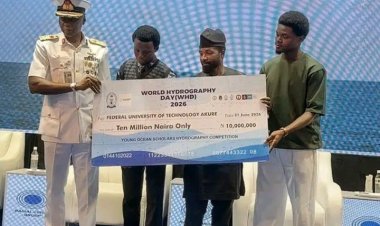 FUTA Clinches National Hydrography Research Prize, Wins ₦10 Million in Ocean Data Innovation Contest