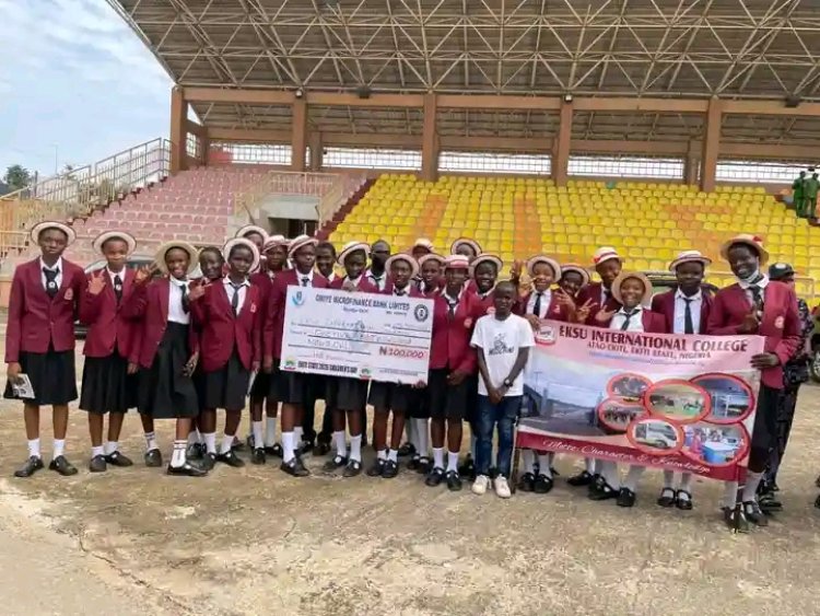 EKSU International College Emerges Third at Ekiti 2026 Children's Day March Past, Wins ₦100,000 Prize