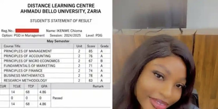 ABU Postgraduate Alumna Chioma Ikenwe Secures Distinction with Historic 4.86 CGPA