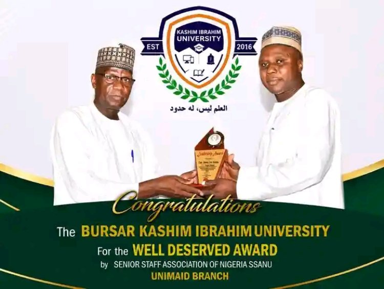 KIU Bursar Mal. Dunoma Kyari Dunoma Honoured with SSANU Merit Award