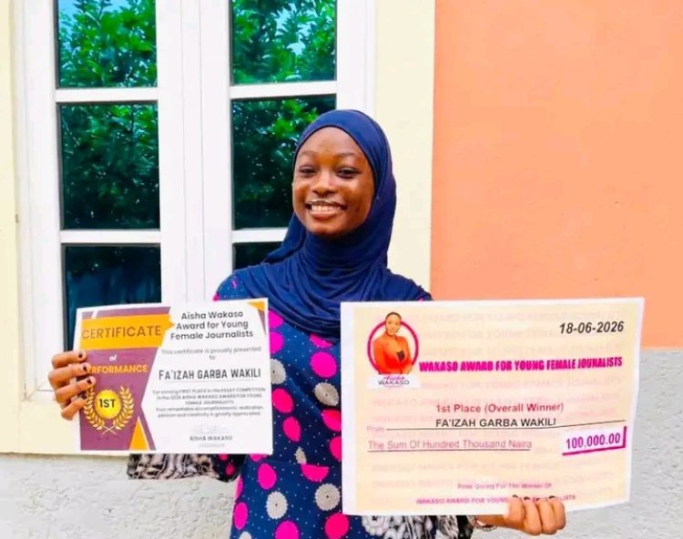 Newgate University Minna Celebrates Pioneer Graduate, Fa’izah Garba Wakili, as Overall Winner of Aisha Wakaso Young Journalist Award