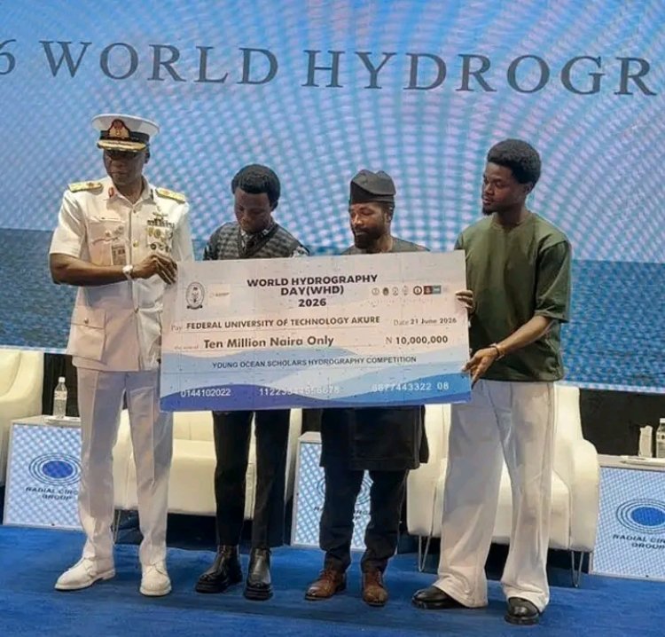 FUTA Clinches National Hydrography Research Prize, Wins ₦10 Million in Ocean Data Innovation Contest