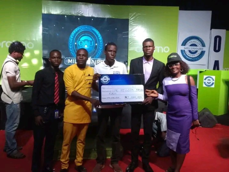 OAU Student Wins N1 Million at Second Edition of 'Who Gets to Be a Millionaire'