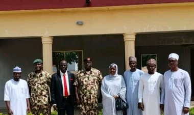 FUAMB VC Leads Management on Courtesy Visit to 247 Tactical Unit, Mubi