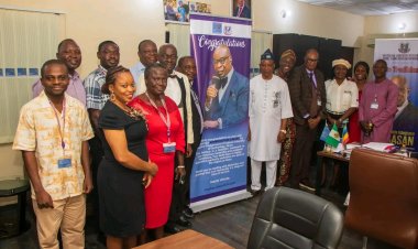 McPherson University Vice Chancellor Receives Congratulatory Visit from Staff with FUTA Affiliation