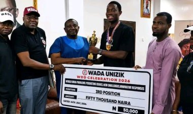 UNIZIK VC Receives WADA Honour as Drug-Free Campaign Produces Outstanding Student Champions