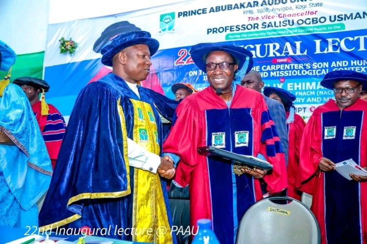 Prof. Felix Enegho Delivers 22nd Inaugural Lecture at PAAU Anyigba, Calls for Church Committed to Humanity, Ethical Leadership and National Development