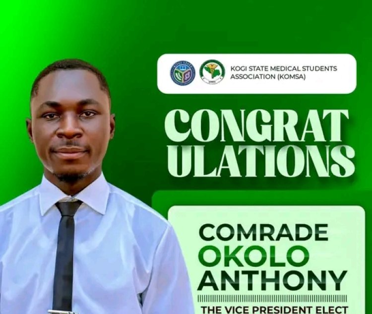 FUL Medical Student Elected Vice President of Kogi State Medical Students Association