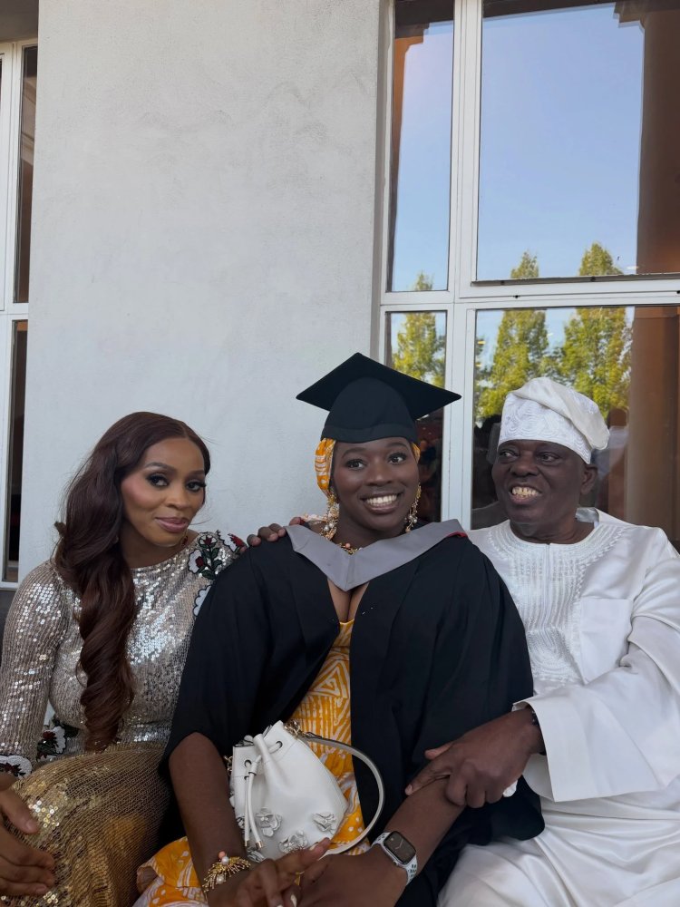 Chief Razaq Okoya’s Daughter Oyinlola Graduates from University of Leicester