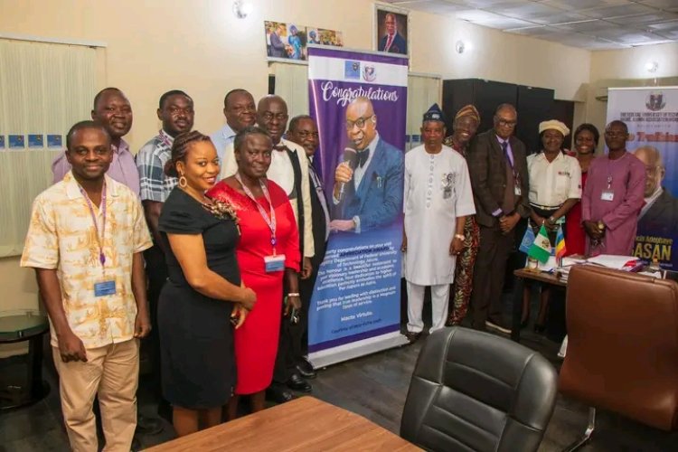 McPherson University Staff Congratulate VC on FUTA Registry Appreciation Award