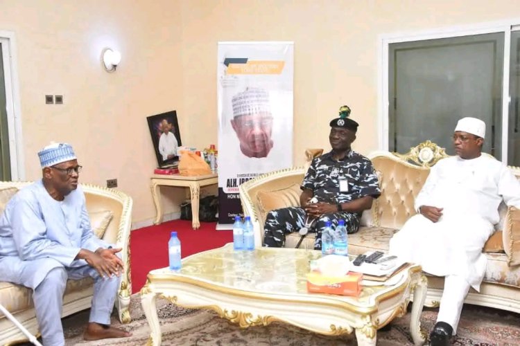 Nigeria Police Academy Commandant, AIG Atayero, Pays Special Courtesy Visit to Police Affairs Minister at His Kano Residence