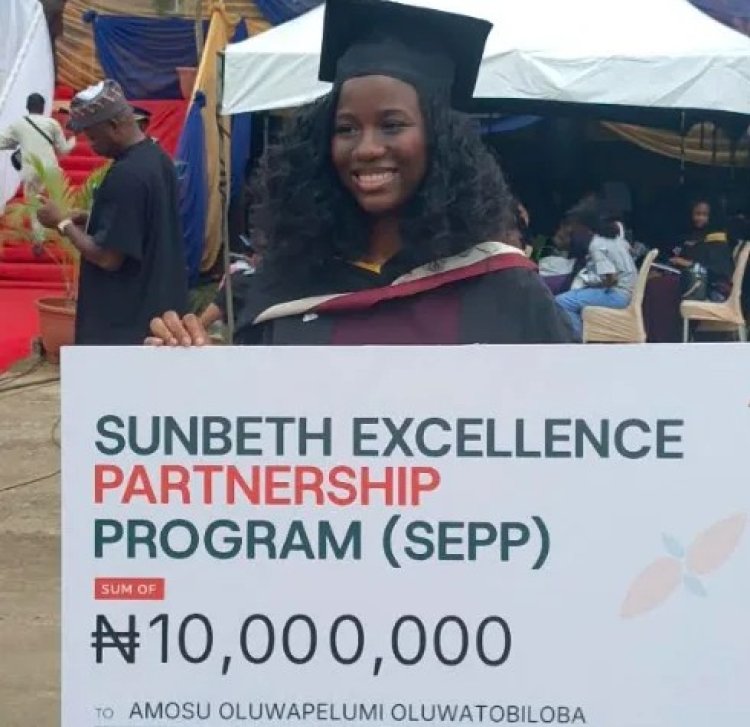 Babcock University's Best Graduating Student Oluwapelumi Oluwatobiloba Amosu Earns 4.96 CGPA, Wins ₦10 Million Excellence Award