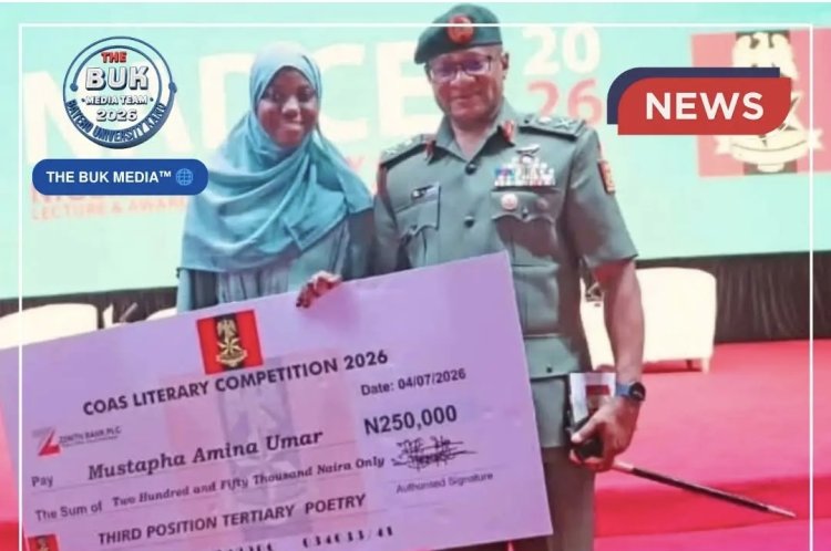 BUK Law Student, Miss Mustapha Amina Umar, Wins National Poetry Award At COAS Literary Competition