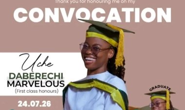 Uche Deberechi Marvellous Graduates With First Class In Nutrition And Dietetics