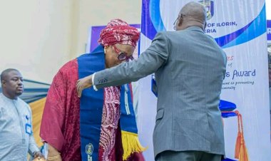 KWASUED Vice-Chancellor, Prof. Medinat Folorunso Salman, Receives Alumnus Award from University of Ilorin