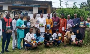 James Hope University VC Donates Economics Textbooks to AFUED