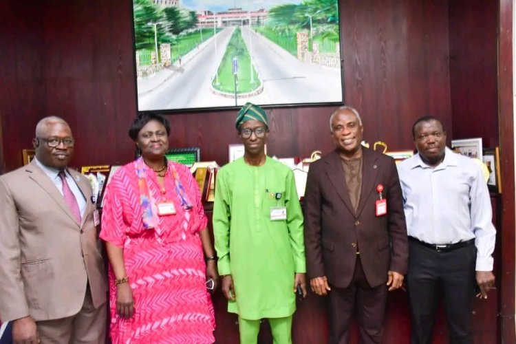 UI VC Designate Pays Courtesy Visit to UCH Management