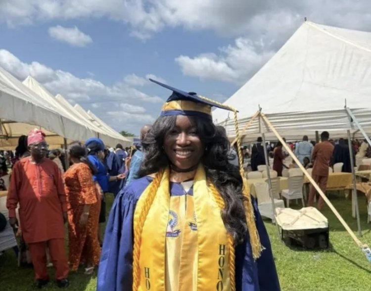 Oluwanifemi Olusola Graduates with First Class in Economics, Emerges Best in Department at Redeemer’s University