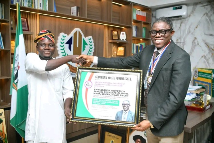 Southern Youth Forum Honours TASFUED VC With Nelson Mandela Leadership Award
