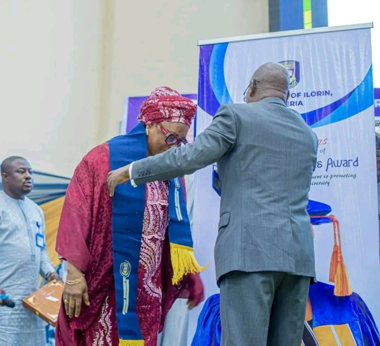 KWASUED Vice-Chancellor, Prof. Medinat Folorunso Salman, Receives Alumnus Award from University of Ilorin
