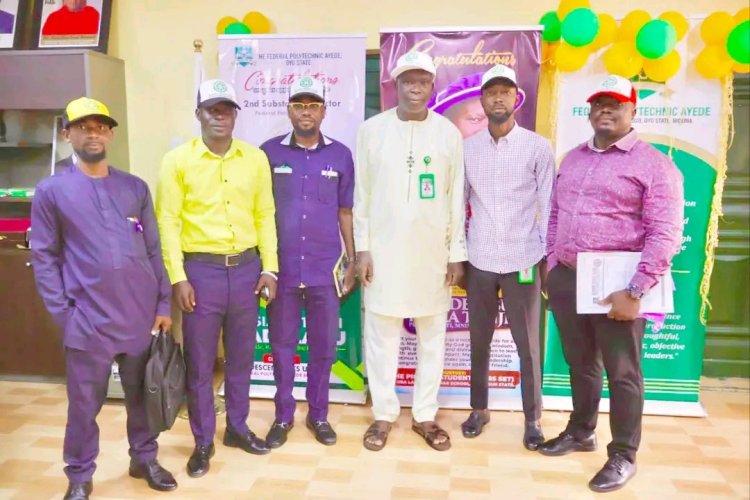 Senior Staff Club Pays Congratulatory Visit to Federal Polytechnic Ayede Rector