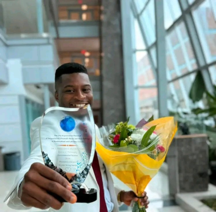 FUTA Alumnus Timilehin Oguntuyaki Earns PhD from Memorial University of Newfoundland in Canada