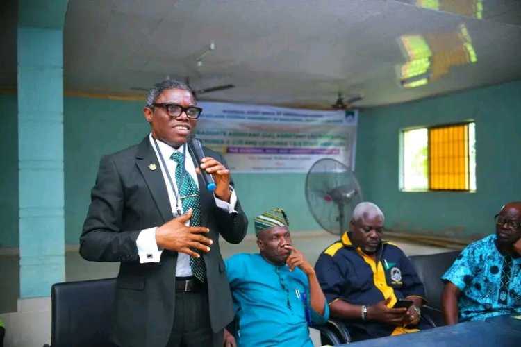 TASFUED VC Warns Against Academic Misconduct, Urges Staff to Uphold Integrity
